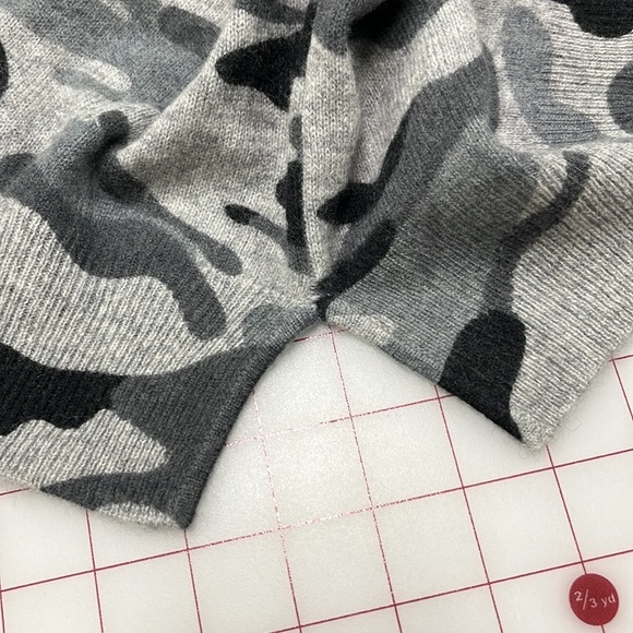 MAGASCHONI CASHMERE Grey/Black Camouflage City-Chic Casual Raglan SLV Sweater L - Picture 10 of 16